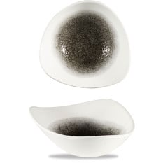 Studio Prints Raku Quartz Black Lotus Bowl 7"