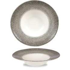 Studio Prints Raku Quartz Black Wide Rim Bowl 28cm 46.8cl