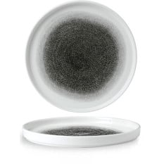 Raku Quartz Black Walled Plate 10.25 Inch