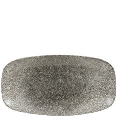 Churchill Studio Prints Raku Quartz Black Chefs Oblong Plate 15.3 x 29.8cm/6 x 11.69" (Pack of 12)