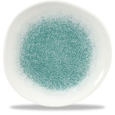 Studio Prints Raku Jade Green Round Trace Plate 7.25"