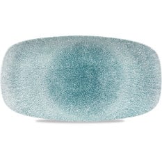Studio Prints Raku Jade Green Oblong Plate 35.5x18.9cm