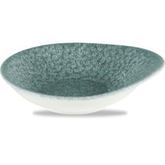 Studio Prints Raku Topaz Blue Round Dish 16 x 14.5cm