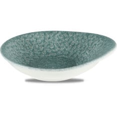 Studio Prints Raku Topaz Blue Round Dish 18.5 x 16.8cm