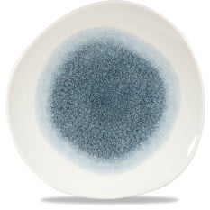 Studio Prints Raku Topaz Blue Round Trace Plate 11.25"