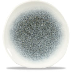 Studio Prints Raku Topaz Blue Round Trace Plate 7.25"
