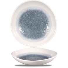 Studio Prints Raku Topaz Blue Organic Round Bowl 25.3cm 110cl