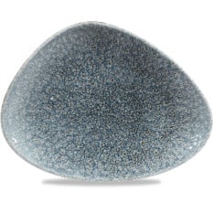 Studio Prints Raku Topaz Blue Triangle Chefs Plate 7.75x5.75"