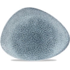 Studio Prints Raku Topaz Blue Triangle Chefs Plate 10.375x8"