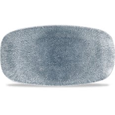 Studio Prints Raku Topaz Blue Chefs' Oblong Plate 35.5x18.9cm