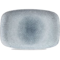Studio Prints Raku Topaz Blue Oblong Platter 13.5x9.1"