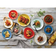 Churchill Stonecast Berry Red Lotus Plate 26.5cm/10.38" (Pack of 12)