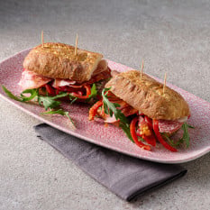 Churchill Studio Prints Raku Rose Chefs Oblong Plate 35.5 x 18.9cm/13.88 x 7.38" (Pack of 6)