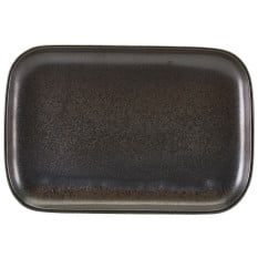 Terra Porcelain Black Rectangular Plate 34.5 x 23.5cm x 6