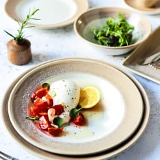 Steelite Revolution Edge Sandstone Soup Plate 24cm/9.5" (Pack of 12)