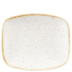 Churchill SWHSOBL11 Stonecast Barley White Oblong Chefs Plate 6x5"