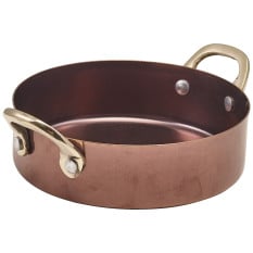 GenWare Copper Vintage Steel Mini Casserole Dish 12.25 x 3.5cm (Pack of 6)