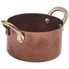 GenWare Copper Vintage Steel Mini Casserole Dish 9 x 5.25cm (Pack of 6)