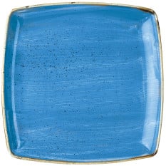 Churchill SCFSDS101 Stonecast Cornflower Blue Deep Square Plate 26.8x26.8cm