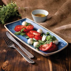 Churchill Stonecast Cornflower Blue Oblong Plate 15 x 29.5cm/5.88 x 11.56" (Pack of 12)