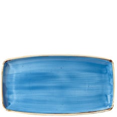 Churchill SCFSOP141 Stonecast Cornflower Blue Oblong Plate 35x18.5cm