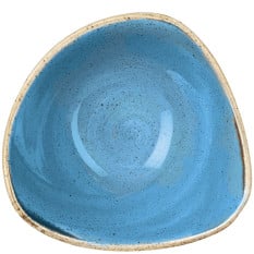 Churchill SCFSTRB61 Stonecast Cornflower Blue Triangle Bowl 15.3cm 26cl