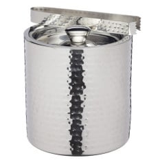 Hammered Stainless Steel Ice Bucket
