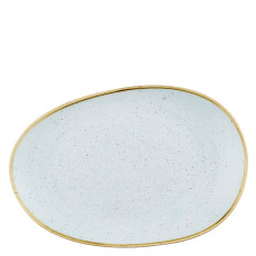 Churchill Stonecast Duck Egg Blue Opal Organic Platter 34.5 x 23.5cm (Pack of 6)