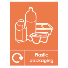 Plastic Packaging Recycling Label Vinyl 150 x 200mm