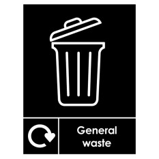 General Waste Recycling Label Vinyl 150 x 200mm