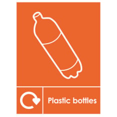 Plastic Bottles Recycling Label Vinyl 150 x 200mm