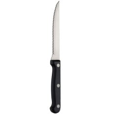 Steak Knives Stainless Steel Polywood Black Handle (Pack of 12)