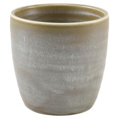 Terra Porcelain Matt Grey Chip Cup 8.7cm/3.4" 320ml/10.82oz - Front