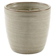 Terra Porcelain Smoke Grey Chip Cup 8.7cm/3.42" 320ml/10.82oz - Front