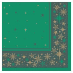 Swantex Merry & Bright Festive Dinner Napkin 40cm 3ply Pine (Pack of 600)
