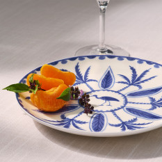 William Edwards Sultan's Garden Blue Coupe Plate V1 16.5cm/6.5" (Pack of 12)