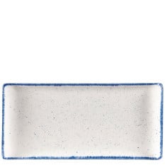 Churchill Stonecast Hints Indigo Blue Rectangle Buffet Tray 14.5 x 30.3cm/5.69 x 11.75" (Pack of 6)