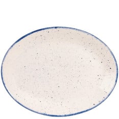 Churchill Stonecast Hints Indigo Blue Oval Plate 30.5cm/12" (Pack of 12)