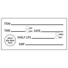 Shelf Life Labels 50x100mm (Pack of 500)