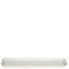 Churchill SHWHSLBD1 Stonecast Hints Barley White 2/4 Flat Tray 21x6"