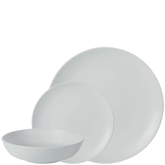 Simply White Vitrified Porcelain 16 Piece Dinner Set