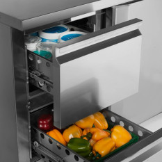 Tefcold Slimline Counter Fridge 2 Door 240 Litre