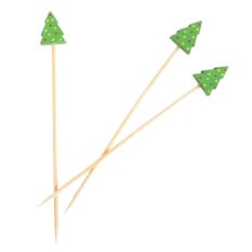 Bamboo Skewers Christmas Tree 12cm (Pack of 100)