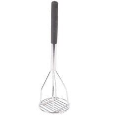Stainless Steel Round Chrome Plated Potato Masher With Soft Grip 18" 45cm