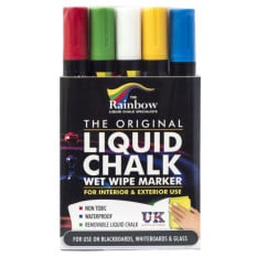 Liquid Chalk Markers - Medium 5mm Coloured (Pack of 5)