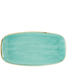 Churchill Stonecast Mint Chefs Oblong Plate 35.5 x 18.9cm/13.88 x 7.38" (Pack of 6)