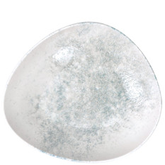 Pioli Smoky Matte Blue Triangular Deep Plate 20cm/8" (Pack of 6)