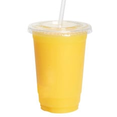 Flat Lid Smoothie Milkshake Cups With Lids 16oz (Pack of 1000)