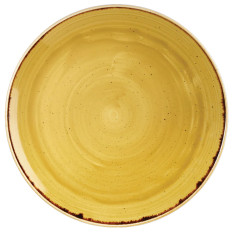 "Churchill Stonecast Mustard Yellow Coupe Plate 26cm/10.19" (Pack of 12)"