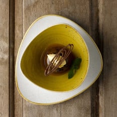 Churchill Stonecast Mustard Yellow Lotus Bowl 18.5cm/7.25" 370ml/13.02oz (Pack of 12)